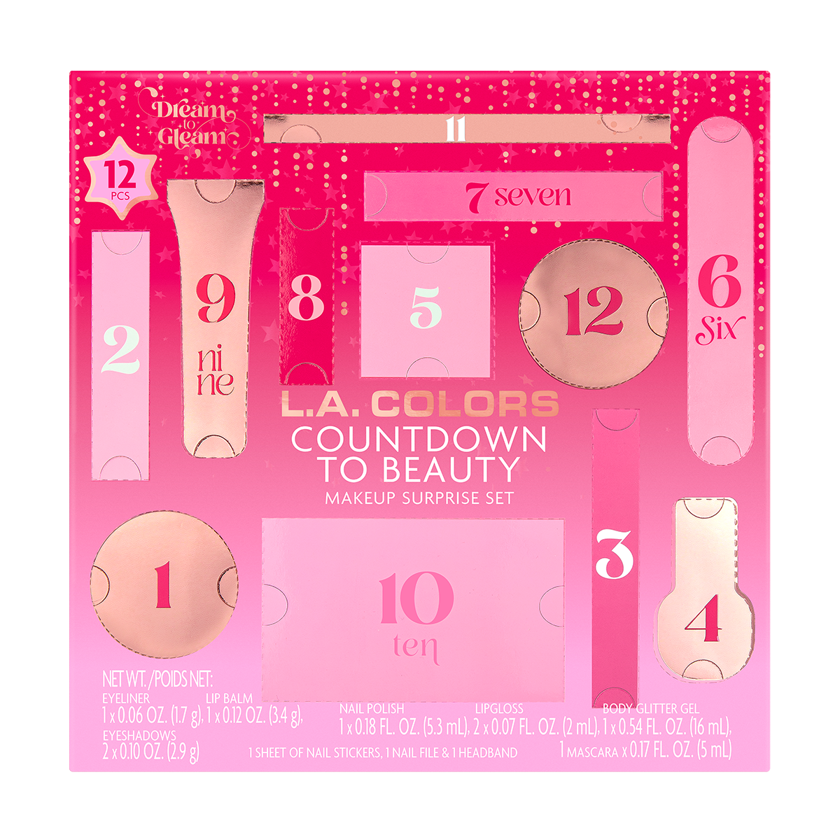 Set De Navidad L.A. Colors Calendario Adviento Countdown 2024