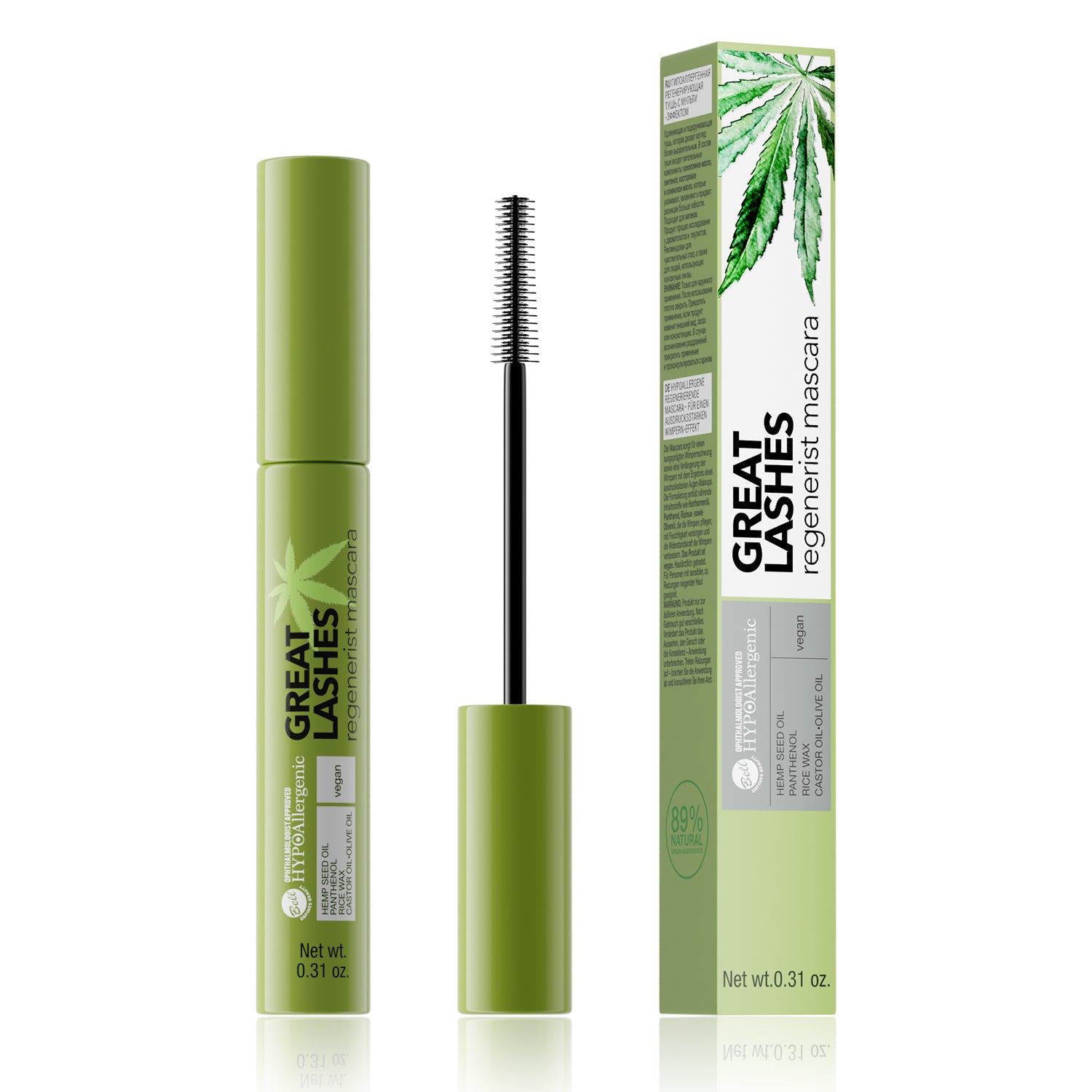 Máscara De Pestañas Bell Hypoallergenic Grat Lashes Regenerist